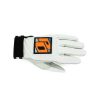 Performance Designs gloves with logo on top. The color is white on the top with white leather bottom. Shown from the top