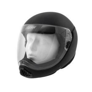 Square1 Phantom X skydiving helmet. Color: Black Matte. Shown from the back