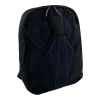 Wingstore Javelin Backpack Mini made from genuine cordura. Color: Black with blue pipings, shown from the front