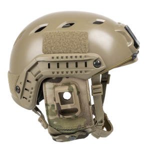 Larsen and Brusgaard Ops Core in multicam color. Made to be used with Optima, Quattro, Solo and Echo altimeters. Shown mounted on a helmet