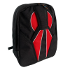 Wingstore Javelin backpack made from cordura. Black Cordura, white piping and red inserts