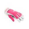 Akando Classic gloves with pink top and white leather bottom
