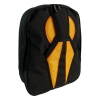 Wingstore Javelin backpack made from cordura. Black Cordura, orange piping and yellow inserts