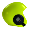 Parasport Italia Fairwind XPS IAS skydiving helmet shown from the side. It has a NeoXs 3 audible altimeter installed. Color: Yellow
