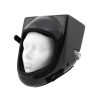 Mantle camera helmet from bonehead, Carbon Black Color. Shown from the front