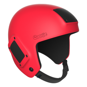 Cookie Fuel Open Face Skydiving Helmet. Color is Red