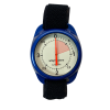 Barigo 4000m analog altimeter with white fluorescent dial and blue case.