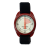 Barigo 4000m analog altimeter with white fluorescent dial and red case.