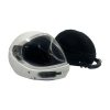 Square1 Kiss skydiving fullface helmet shown from the side with closed visor. Sold with hard helmet case. Color White