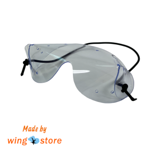 Wingstore Skydiving goggles used over the glasses