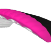 Jyro Sleia canopy render, pink at the front, black in the back and white at the bottom