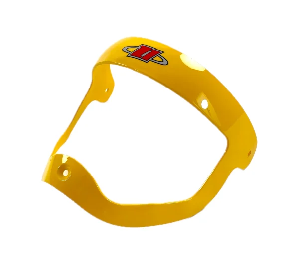 Yellow visor frame for z1 hp helmet made by parasport italia