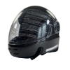 Skyhelmets Fujin fullface helmet, black carbon color. Shown from the front